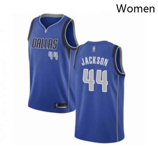 Womens Dallas Mavericks 44 Justin Jackson Swingman Royal Blue Basketball Jersey Icon Edition